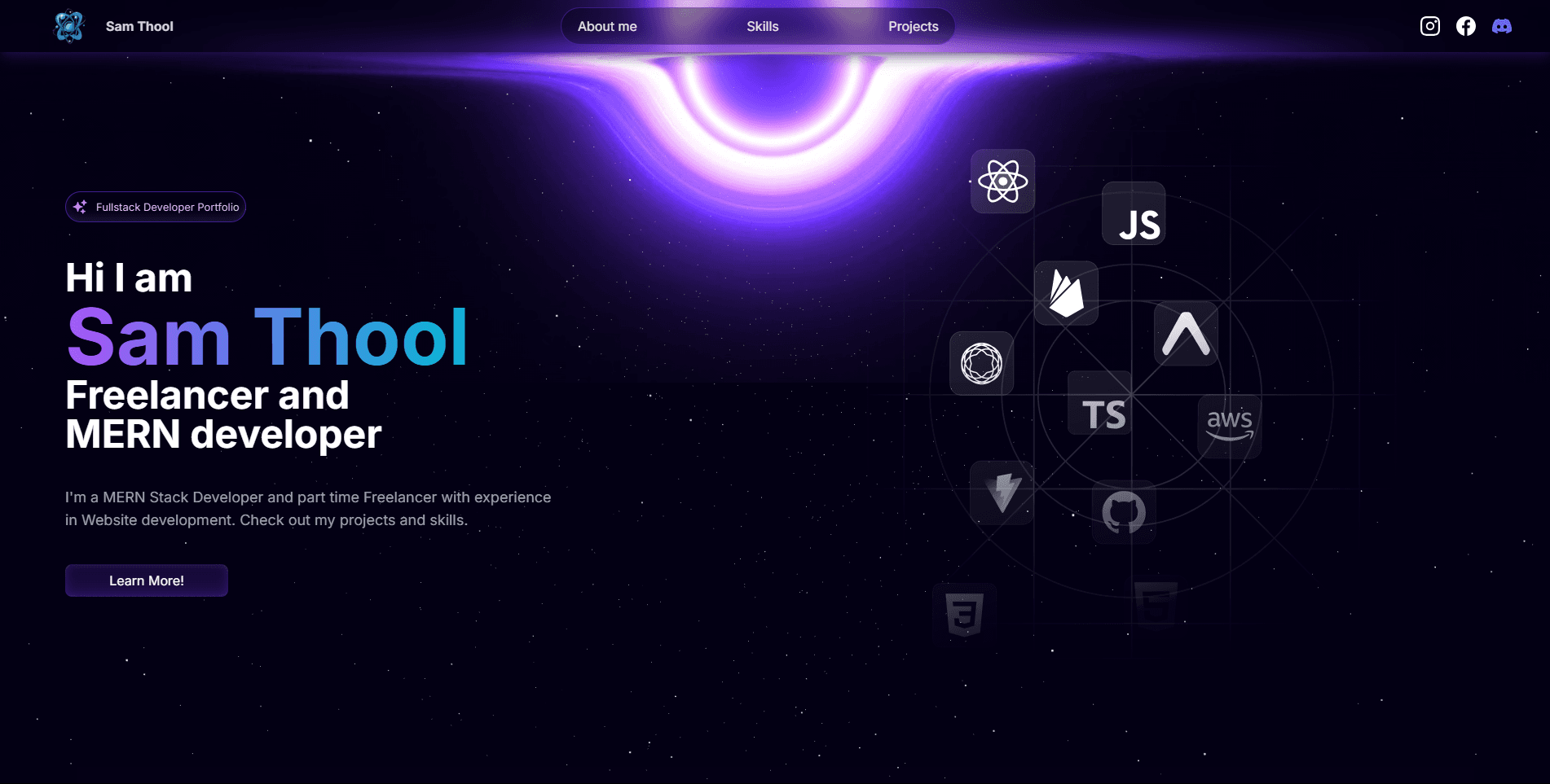 Space Themed Website